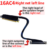 PCI-E 4.0 X16 Server Graphics Card Extension Cable 32GB\S GEN4 for AI Server Braided Mesh Silver-plated Wire GPU Adapter Cable