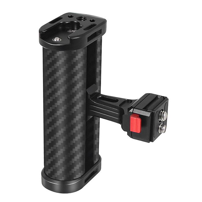 Universal quick release quick release side handle Universal left and right hand grips Height adjustable top and bottom Universal handle for SLR rabbit cage protection frame Suitable for use with 1/4 ale locating holes