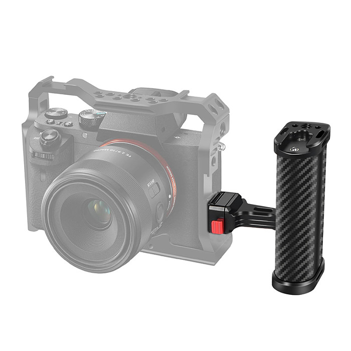 Universal quick release quick release side handle Universal left and right hand grips Height adjustable top and bottom Universal handle for SLR rabbit cage protection frame Suitable for use with 1/4 ale locating holes