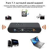 USB External Sound Card 7.1 Stereo Sound Card Audio Optical Interface 3.5mm Microphone Audio Adapter Soundcard for PC Laptop