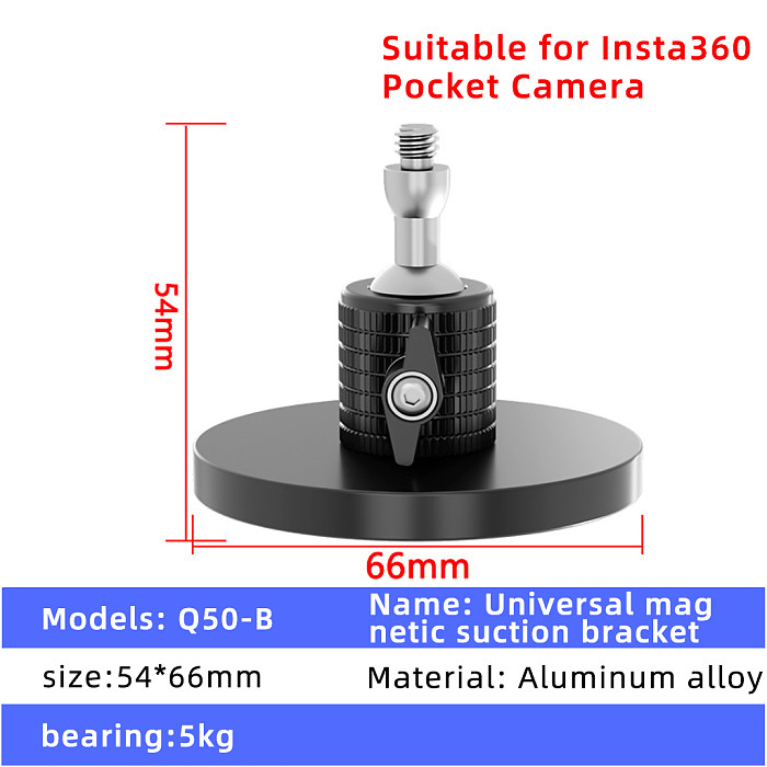 Strong Magnetic Suction Base Bracket Tripod Ball Head Mount Car Camera Holder for GoPro12 11 10 8 for Insta360 For DJI Action