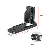 Quick Release L Plate Holder Hand Grip Tripod Bracket for Fujifilm X-T5 L-Shaped Handgrip with 1/4 3/8 Srew Hole