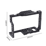 Aluminum Alloy Camera Cage Rig with 1/4  3/8  Mounting Holes Cold Shoe Mount for Panasonic Lumix G85/G80 DSLR Camera Expansion