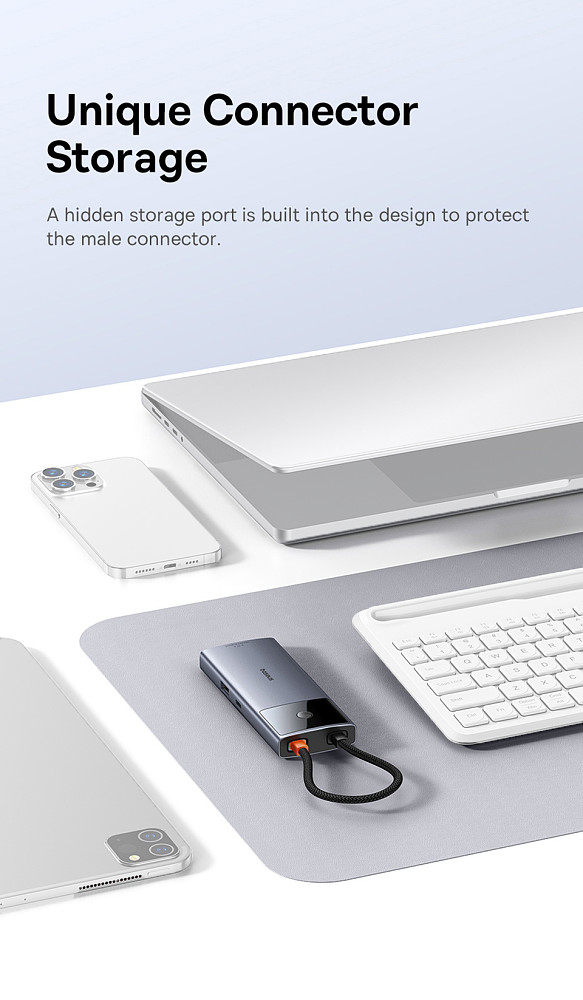 Baseus Metallic Shimmer Series 2 6-in-1 USB HUB Docking Station USB C Hub Type C to HDMI-compatible USB Adapter Ethernet Port