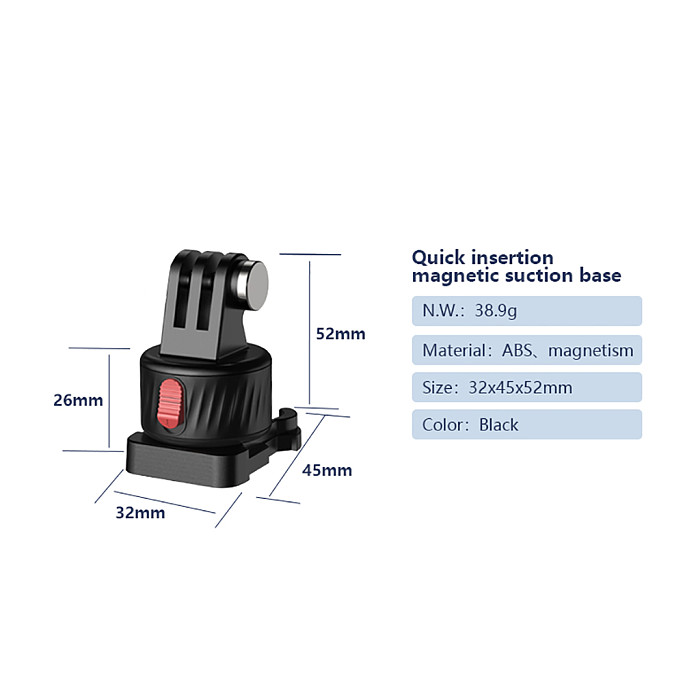​Magnetic Quick Release Install Switch Adapter Base Mount for GoPro Hero 12/11/10 for insta360 for DJI Action Camera Accessories