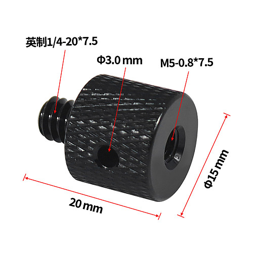 Reinforce Camera Conversion Screw Adapter 1/4 to 3/8 M5 M6 M8 M10 Male to Female Screw for Monopod Tripod Ball Lights Bike Mount