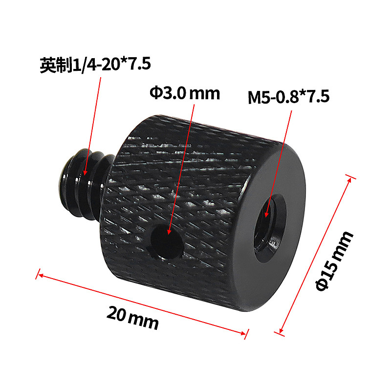 Reinforce Camera Conversion Screw Adapter 1/4 to 3/8 M5 M6 M8 M10 Male to Female Screw for Monopod Tripod Ball Lights Bike Mount