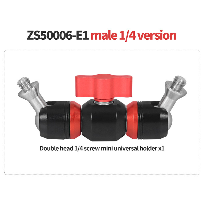 For DJI OSMO 360 Upgrade Mini Magic Arm New 360 Swivel Double Ball Head 1/4 Screw Universal Bracket for SLR Camera Tripod LED Video Field Monitor