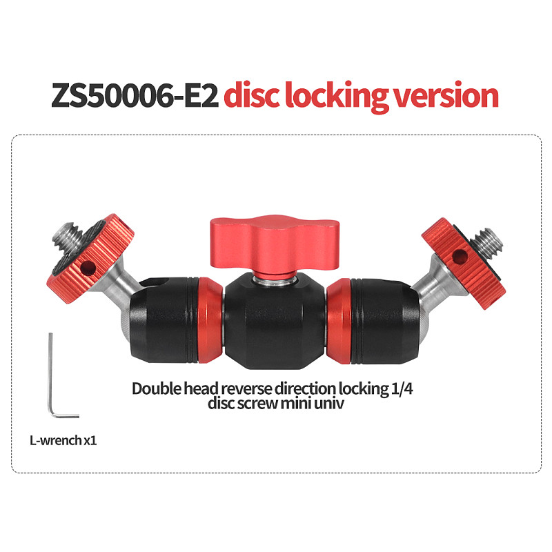 For DJI OSMO 360 Upgrade Mini Magic Arm New 360 Swivel Double Ball Head 1/4 Screw Universal Bracket for SLR Camera Tripod LED Video Field Monitor