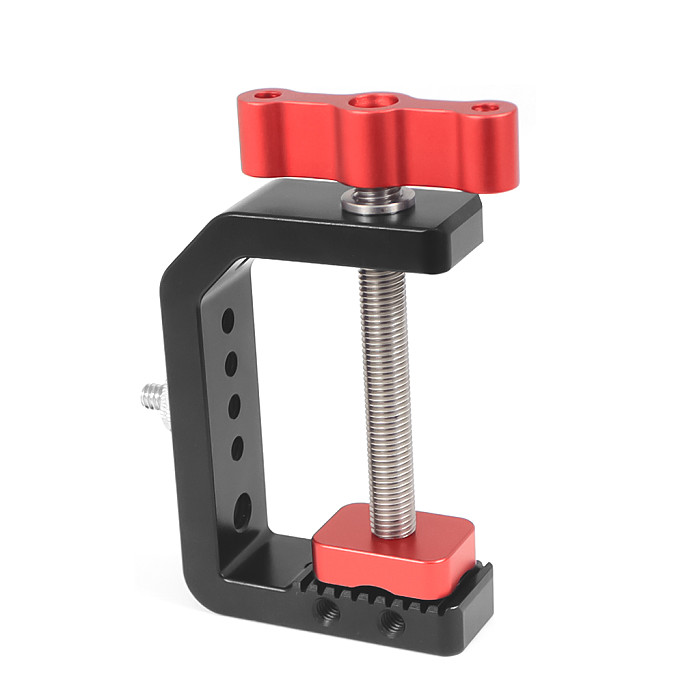 1/4 3/8 Thread Desktop C-Type Super Crab Clamp Adjustable Desk Fixed Holder Clip For SLR Camera Photo Studio Light Stand Bracket