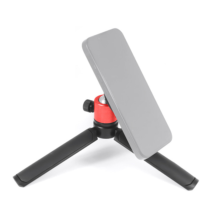 Magnetic Base Mobile Phone Holder 1/4  Screw Tripod 360 Rotating Mini Ball Head Mount Kit for iPhone 12 13 14 Pro Magnet Stand