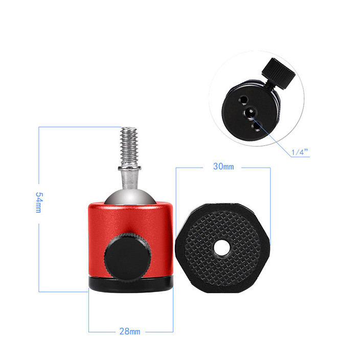 Magnetic Base Mobile Phone Holder 1/4  Screw Tripod 360 Rotating Mini Ball Head Mount Kit for iPhone 12 13 14 Pro Magnet Stand