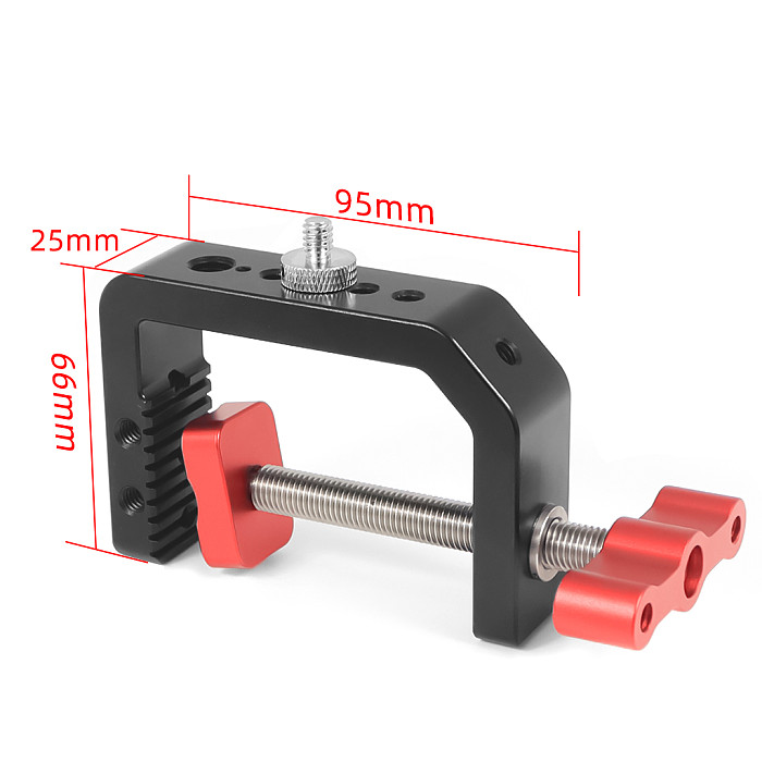 1/4 3/8 Thread Desktop C-Type Super Crab Clamp Adjustable Desk Fixed Holder Clip For SLR Camera Photo Studio Light Stand Bracket