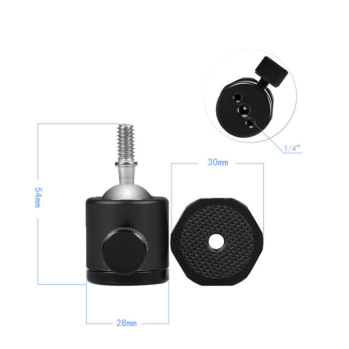 Magnetic Base Mobile Phone Holder 1/4  Screw Tripod 360 Rotating Mini Ball Head Mount Kit for iPhone 12 13 14 Pro Magnet Stand
