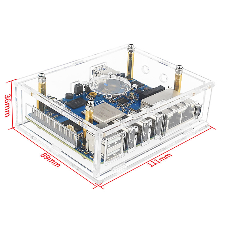 For Orange pi For Orange pi 5 PLUS Protective Case Cluster Shell Transparent Acrylic Layer Case (Cooling Fan optional )5 PLUS Protective Case Cluster Shell Transparent Acrylic Layer Case (Cooling Fan optional )