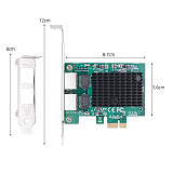 PCI-E X1 2.5G 10/100/1000Mbps Gigabit Server Network Card RTL8125BG Dual-Port RJ45 Ethernet Network Adapter Card for PC Desktop