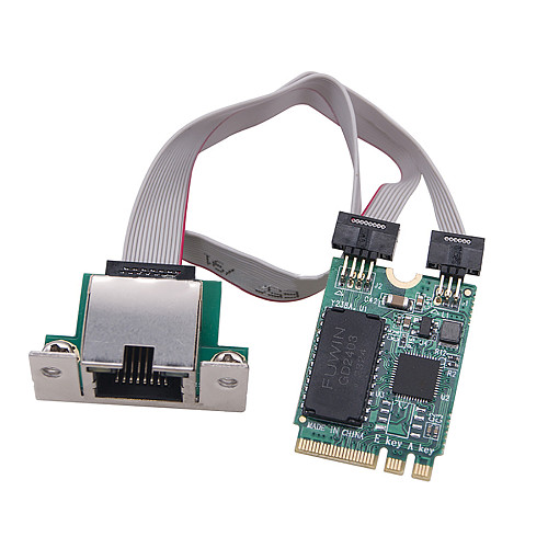 Mini PCIe / M.2 A+E KEY 10/100/1000M/2.5G Gigabit Ethernet Card R45 Port Network Card PCI Express Network Adapter for PC Desktop
