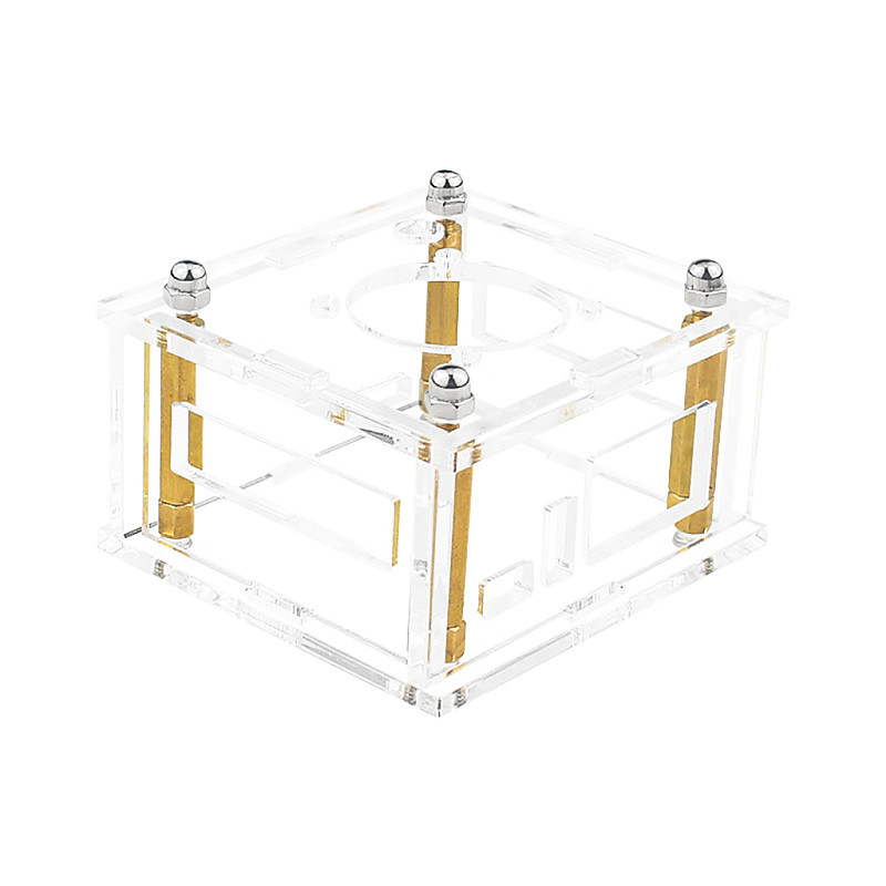 For Orange Pi Zero 3 Protective Case Cluster Shell Transparent Acrylic Layer Case (Cooling Fan Heat Sink Optional)