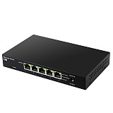 Ethernet Switch12V 1A 5Port Gigabit unmanaged POE Plug and Play Hub Internet Splitter 100/1000/2500Mbps RJ45 Ports