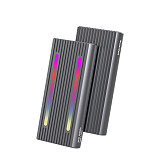 Aluminum Alloy SSD M2 NVMe NGFF Dual M2 Protocol RGB Case 10Gbps RGB M.2 SSD Enclosure Type-C USB Gen2 for M2 NVME NGFF Adapter