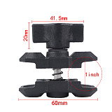 Double Socket Extension Arm 1-inch Ball Head Base Adapter for Ram Mount for GoPro For Insta360 Camera Bike Motorcycle Bracket