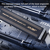 M.2 SSD Heat Sink Dual-Layer Graphene and Copper Foil Design Cooler Radiator for Laptop PC for NVMe NGFF 2280 Solid State Drives