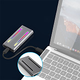 Aluminum Alloy SSD M2 NVMe NGFF Dual M2 Protocol RGB Case 10Gbps RGB M.2 SSD Enclosure Type-C USB Gen2 for M2 NVME NGFF Adapter