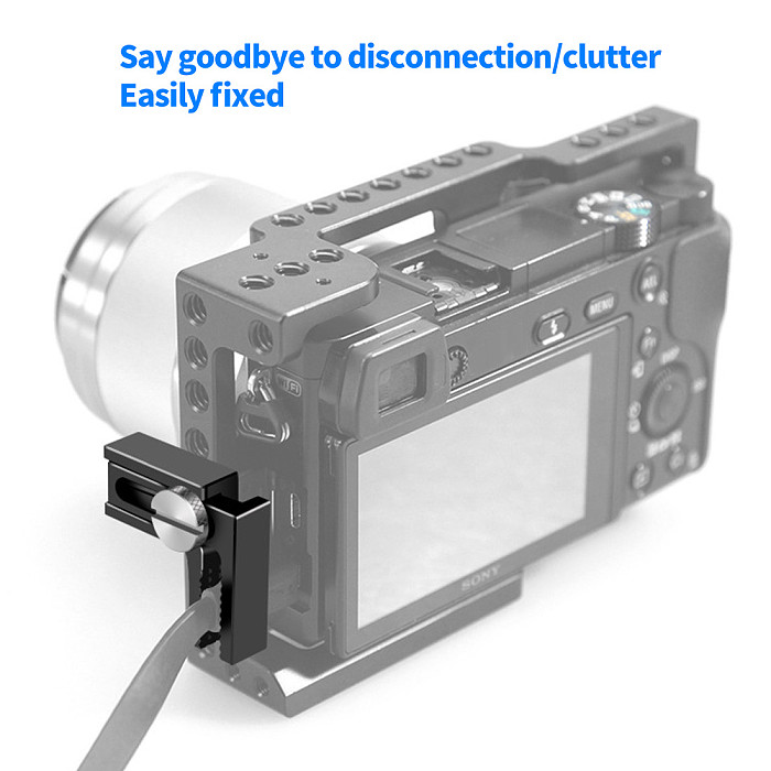 Aluminum Alloy Camera Cable Clip HDMI-compatible USB Cable Lock Clamp for Sony A72/A73 DSLR Camera Cage Photo Studio Accessories
