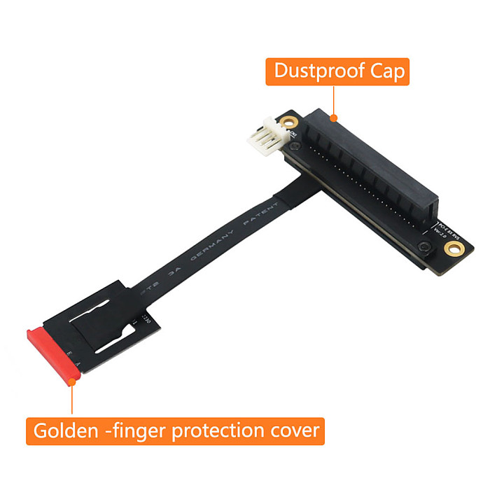 M.2 NGFF Dual Key A-E To PCI-E 1X 4X 8X 16X Adapter Convert Cable with 4Pin FDD Power Connector for PCI-E Tester Extender 270 °