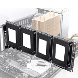 JEYI PCIE X8/X16 2/4 Disk U.2 Adapter Card 2U2X8/4U2X16 SSD PCI-E 4.0 X8/X16 Riser Card for Windows 10/8/Linux Conversion Card