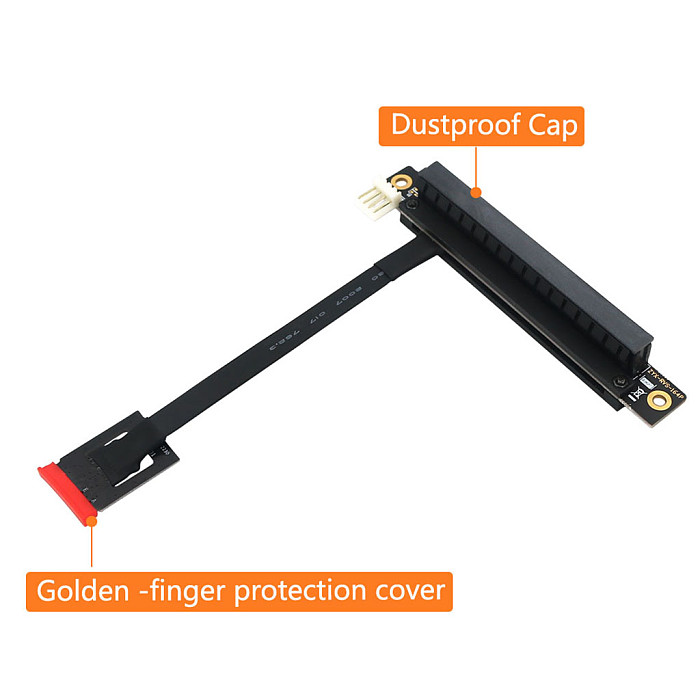 M.2 NGFF Dual Key A-E To PCI-E 1X 4X 8X 16X Adapter Convert Cable with 4Pin FDD Power Connector for PCI-E Tester Extender 270 °