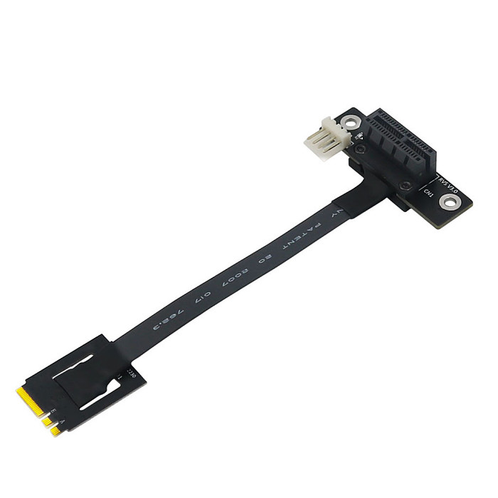 M.2 NGFF Dual Key A-E To PCI-E 1X 4X 8X 16X Adapter Convert Cable with 4Pin FDD Power Connector for PCI-E Tester Extender 270 °