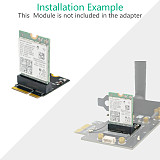 For NGFF M.2 E-key to E-key Adapter Converter Riser Board Support M.2 Key E 2230/2242/2260/2280 AX200/201/210 WiFi Card