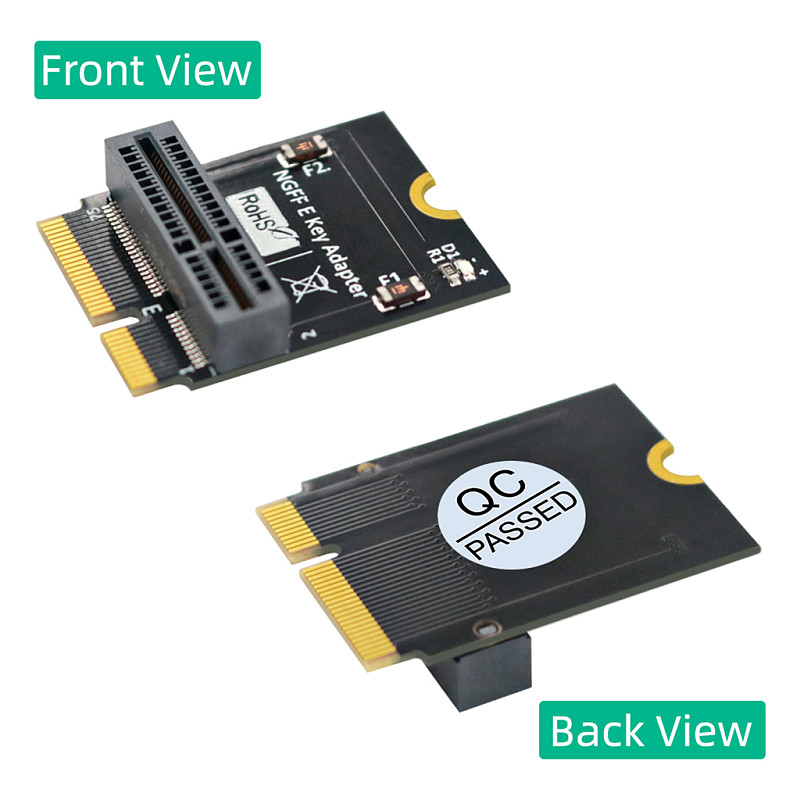 For NGFF M.2 E-key to E-key Adapter Converter Riser Board Support M.2 Key E 2230/2242/2260/2280 AX200/201/210 WiFi Card