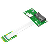 Mini PCI-E to PCI-E Express X4 X8 with USB Riser Card High Speed FPC Cable Magnetic Pad (Vertical or Horizontal Installation)