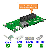 Mini PCI-E to PCI-E Express X4 X8 with USB Riser Card High Speed FPC Cable Magnetic Pad (Vertical or Horizontal Installation)