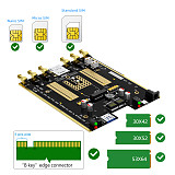 For NGFF(M.2) 4G/5G Module to USB3.0 Adapter with Dual SIM Card Slot Support 3042/3052/5364 M.2 Key B SIM/MicroSIM/NANO SIM Card