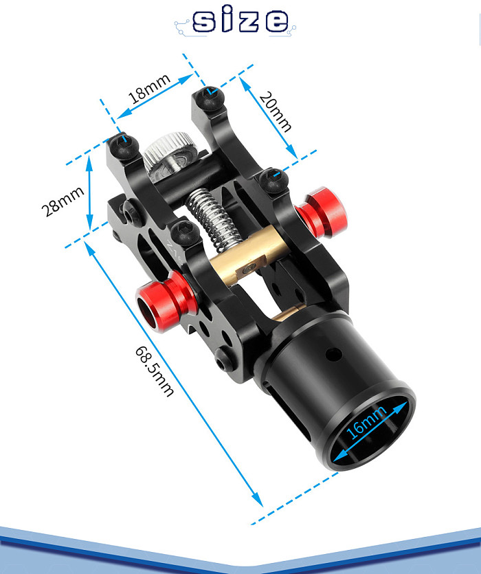 4PCS Z16 / Z30 / Z22 CNC Aluminum Folding Arm Tube Joint DIY for Dia 16mm 25mm 30mm Automatic Auto RC Quadcopter Multirotor