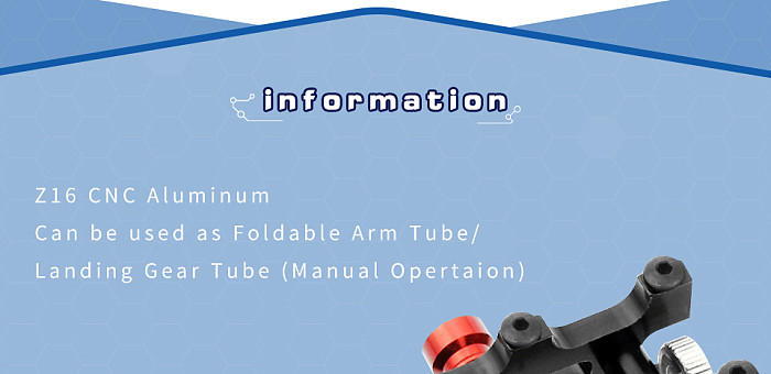 4PCS Z16 / Z30 / Z22 CNC Aluminum Folding Arm Tube Joint DIY for Dia 16mm 25mm 30mm Automatic Auto RC Quadcopter Multirotor