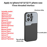 17MM Thread Mobile Phone Case for iPhone 15 14 12 13 Pro Max Smartphone Vlog Protective Cover Anamorphic Macro Wide Angle Lens