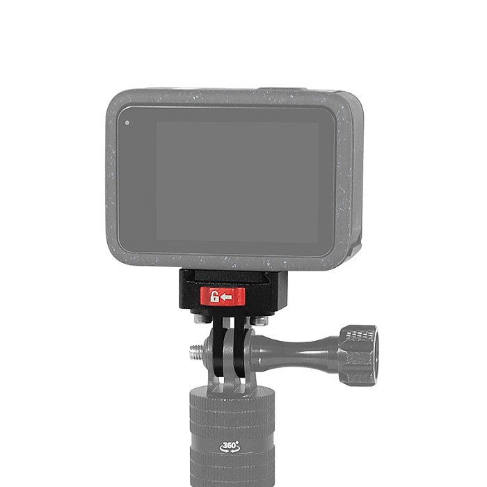 Mini V Lock 1/4 Base Mount Quick Release Clamp for GoPro Hero13 12 11 10 9 Action Camera Battery Cover Fast Install Tripod Adapter