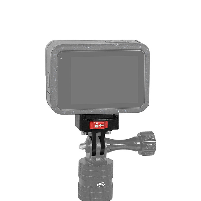 Mini V Lock 1/4 Base Mount Quick Release Clamp for GoPro Hero13 12 11 10 9 Action Camera Battery Cover Fast Install Tripod Adapter