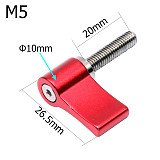 BGNing Aluminum L-type Tighten Handle Screw Locking 7-shaped Adjustable knob Screw M5 M4 Adjustable Screws DSLR Camera