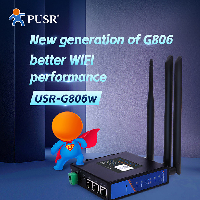 USR-G806w 3LAN 4G Router EMEA/Southeast Asia/Latin/Australia 2G/3G/4G Network Device With Sim Card Industrial WiFi Enhanced LTE