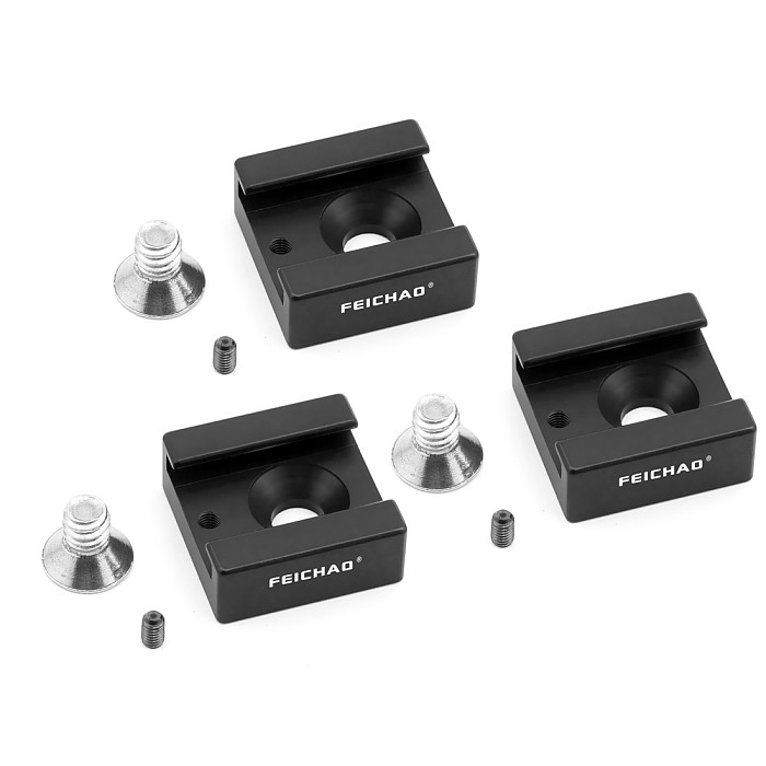 3PCS Hot Shoe Mount Adapter Metal Hotshoe 1/4  Screw for DSLR Camera Cage Bracket Umbrella Holder Flash LED Trigger Cold Shoe