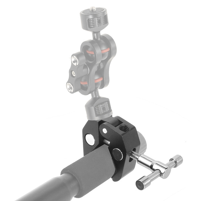 Super Clamp Crab Ball Head Magic Arm Kit Multi-Function DSLR Camera Pole Fixing Mount Clip Extention for GoPro13/Canon/Nikon/Sony Tripod