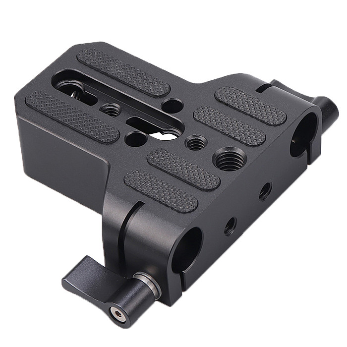 Universal Camera Baseplate Shoulder Rig 15mm Rod Clamp Quick Release Adapter for Sony DSLR Cage Vlog Shoulder Support System