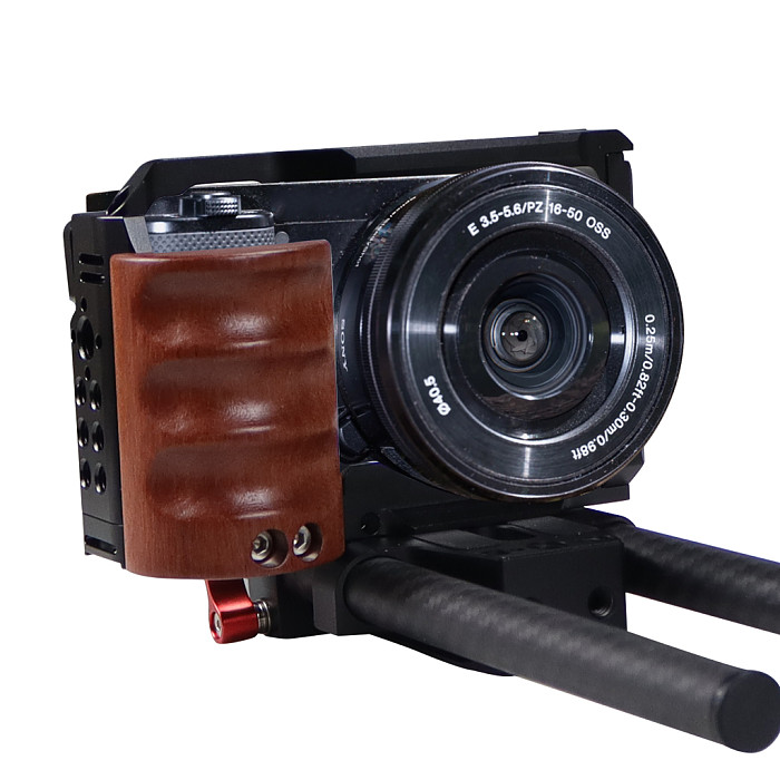 Universal Camera Baseplate Shoulder Rig 15mm Rod Clamp Quick Release Adapter for Sony DSLR Cage Vlog Shoulder Support System