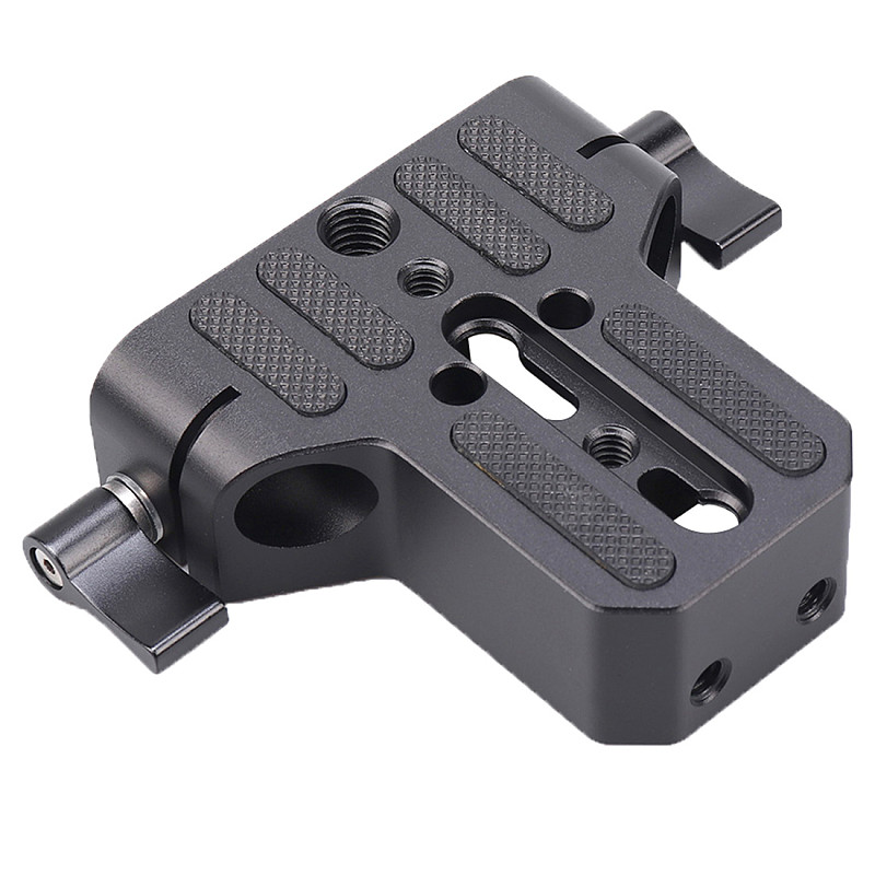 Universal Camera Baseplate Shoulder Rig 15mm Rod Clamp Quick Release Adapter for Sony DSLR Cage Vlog Shoulder Support System