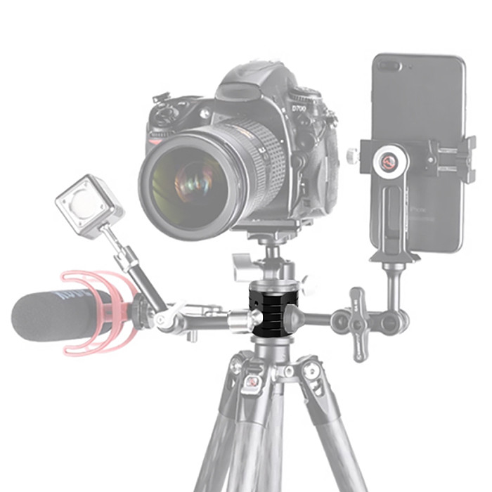Tripod Adapter 3/8 1/4 Arri Screw Hole Aluminum Alloy Tripod Extension Mount for DSLR Camera Monitor Fill Light Mic Magic Arm